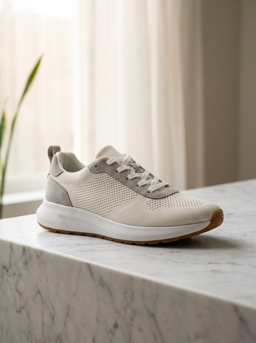 Sneaker on a marble counter