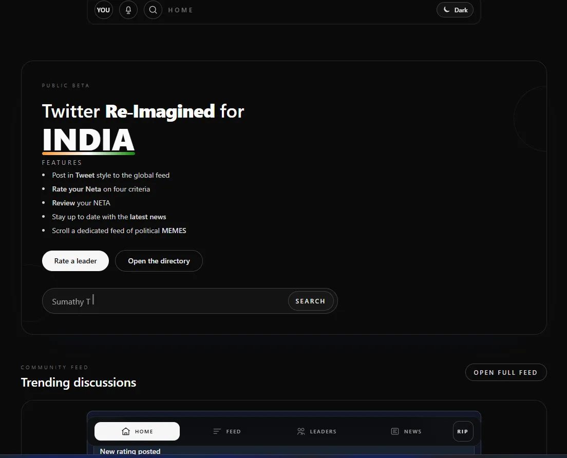 Rate, Interact, Politicians Logo